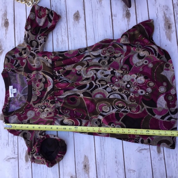 Amy Byer Empire Waist Bell Sleeve Dress Tunic Top - Picture 8 of 8